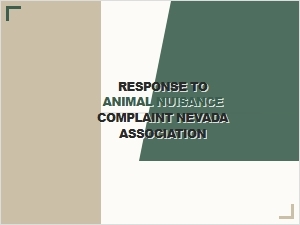 Response to Animal Nuisance Complaints in Nevada Hoa Appeals