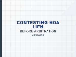 Contesting Hoa Lien Before Arbitration in Nevada