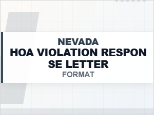 Nevada Hoa Violation Response Letter Format for Mediation