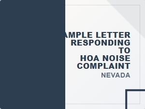 Sample Letter Responding to Nevada Hoa Noise Complaint